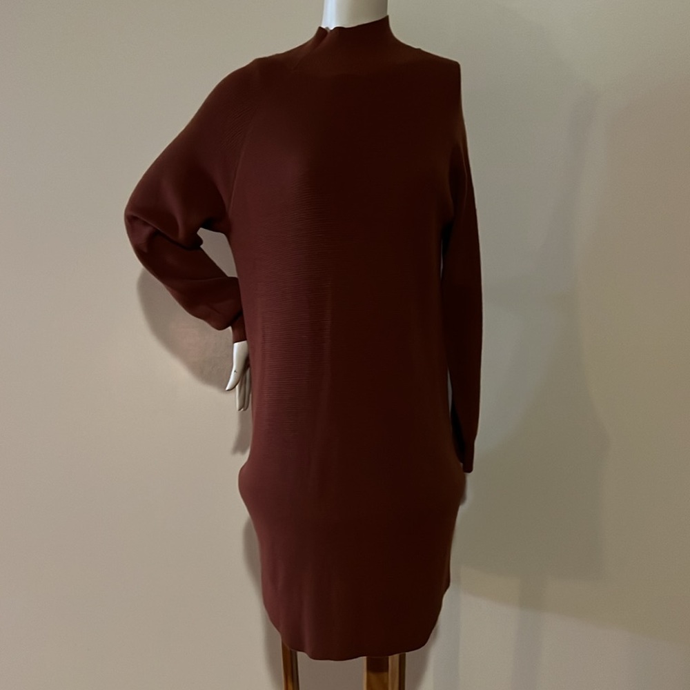 Gentle Fawn Sweater dress with turtleneck women’s large in rust color so…